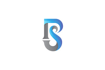 BS letter logo in a simple unique monogram design suitable for brand names, company initials and others