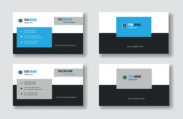 Modern professional business card design templat