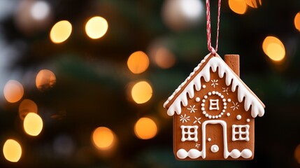 Wooden Christmas gingerbread house