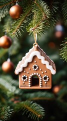 Wooden Christmas gingerbread house