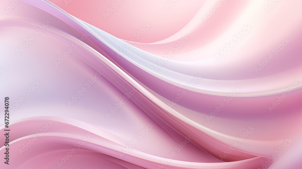 Sticker  a pink and white abstract background with wavy lines on it.  generative ai