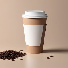 Coffee To Go in Minimalist Cardboard Cup