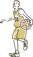 バスケットボール選手のイラスト