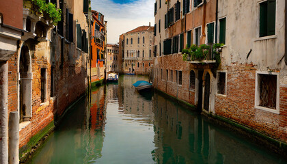 Fototapeta na wymiar Serene Canal in Venice, Italy
