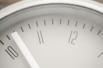 close up of silver metal clock