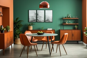 room interior with table