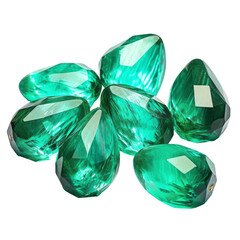Fototapeta premium green crystal on transparent background