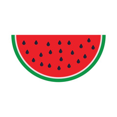 watermelon slice isolated on white