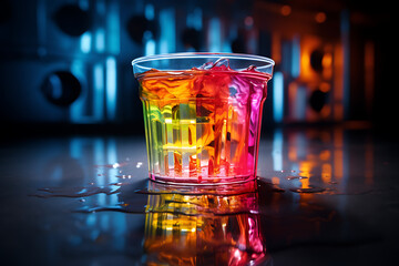 colorful drink, colorful drinking glass, drinkon ice, cold drink, bar drink, colorful cocktail