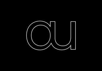 A and U or O and U or D and U or C and U latter logo design.
With vector file.  