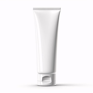 recommend clip art: Blank White cosmetic tube pack Of Cream Or Gel. Ready for your package design. isolated on white background - with clip path