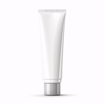 recommend clip art: Blank White cosmetic tube pack Of Cream Or Gel. Ready for your package design. isolated on white background - with clip path