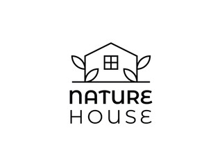 tree house plant eco organic real estate property logo design template