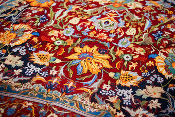 Fototapeta premium Persian carpet, persian, colorful carpet, floor carpet, beautiful carpets, patterns, carpet patterns, oriental rug