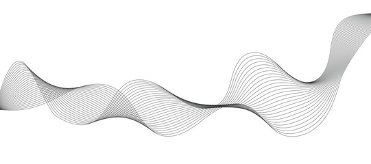 Abstract vector background with grey wavy lines