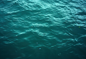 Naklejka premium Aerial view to ocean waves. Abstract water surface of ocean. Stormy water background. Created with Generative AI