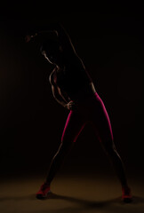 Obraz premium Stretching spine, from left to right and and vice versa