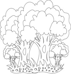 Tree Coloring Page