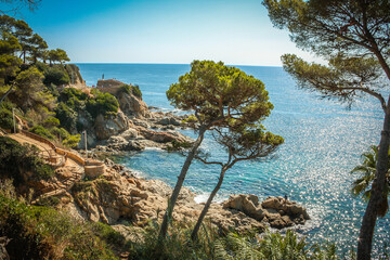 Lloret de Mar spanish holiday location in a warm sunny summer day