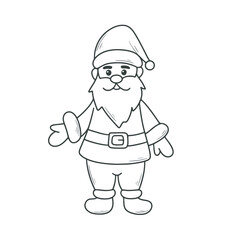 Christmas Santa Claus doodle sketch style