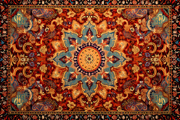 Obraz premium Persian carpet, persian, colorful carpet, floor carpet, beautiful carpets, patterns, carpet patterns, oriental rug