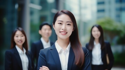Group of asian business person