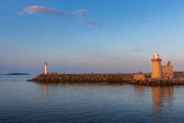 Howth Harbour Lighthouse, Sunset