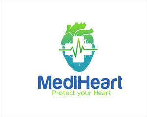 cross and cardiovascular hearth logo designs for medical and consult service logo