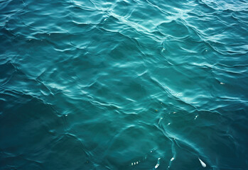 Obraz premium Aerial view to ocean waves. Abstract water surface of ocean. Stormy water background. Created with Generative AI