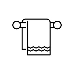 towel icon vector in line style