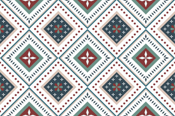 earth tone red geometric Aztec style. Mosaic on the tile. African Moroccan pattern. Aztec pattern. Native design. Aztec geometric pattern design for fabric print textile. pillow case, carpet cover.