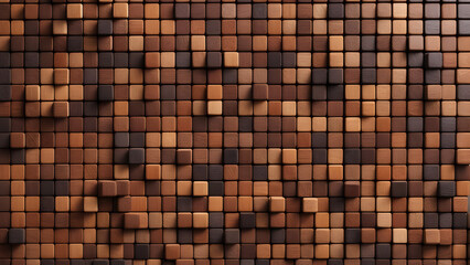 Small Squares Wooden Texture Wallpaper