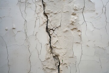 Cracked damaged worn wall. Background for copy space. Generative Ai