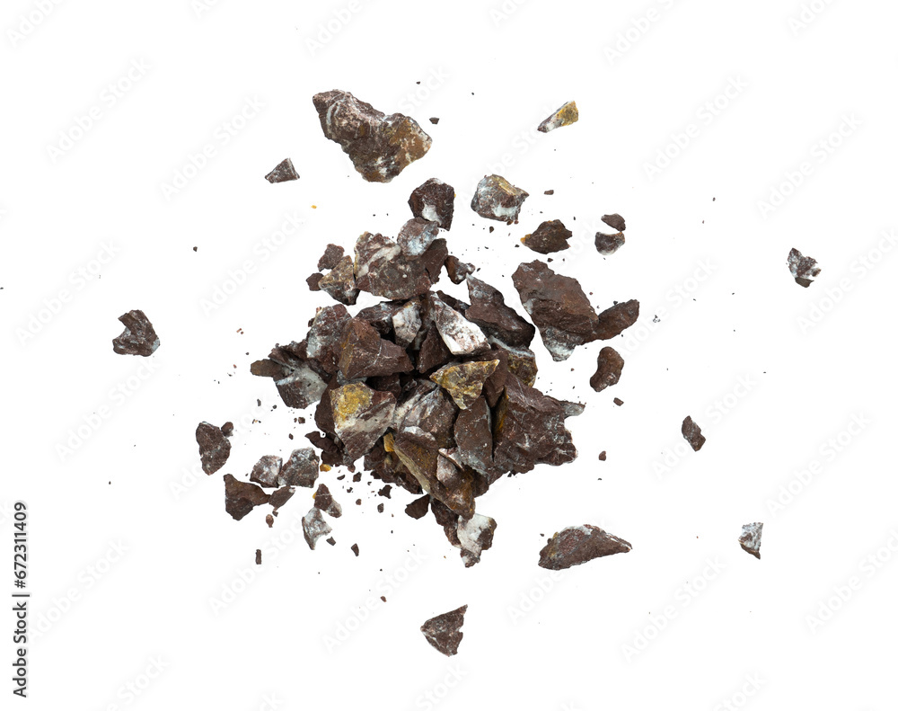 Poster explosion rock particle isolated element