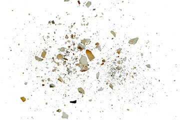 explosion of rock particle element