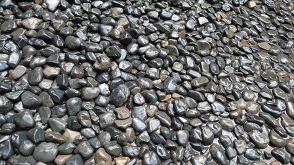 wet stone on the ground