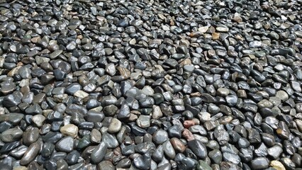 wet stone on the ground
