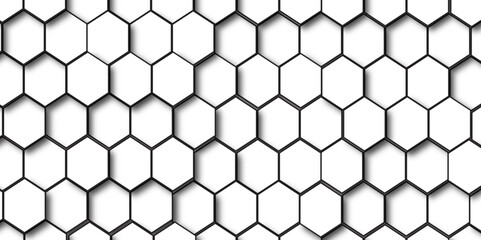 Abstract white background with hexagon and hexagonal background. geometric mesh cell texture. Luxury white pattern with hexagons. Vector illustration.3D futuristic abstract honeycomb mosaic background