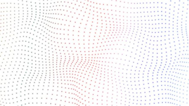 Abstract particle wave and dots wave background animation .