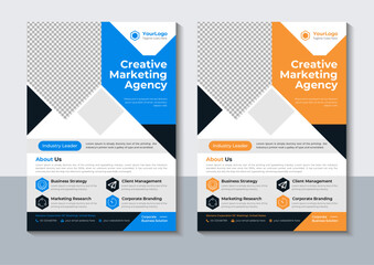 Modern Corporate Flyer Design Template, Marketing, Annual Report, layout, Vector Illustrator