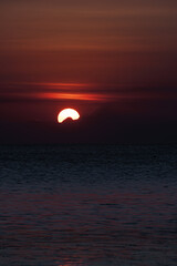 Sunset on the ocean, Bali island