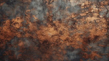 old grunge copper bronze rustic texture dark black.Generative AI