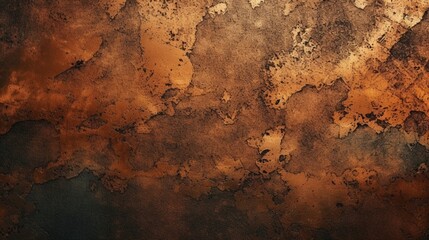 old grunge copper bronze rustic texture dark black.Generative AI