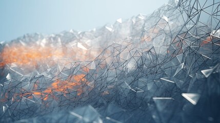 A warped polygon mesh background