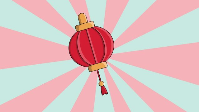 Animated lantern light icon with a rotating background