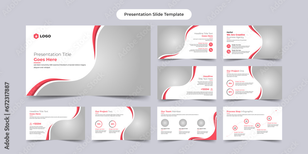 Canvas Prints creative business powerpoint presentation slides template design. use for modern keynote presentatio