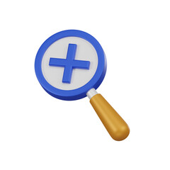 Obraz premium Minimal zoom in icon for website and app. 3d render isolated illustration.