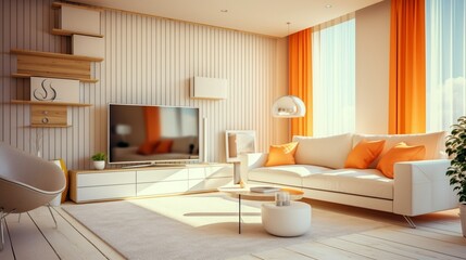 modern living room generated by AI