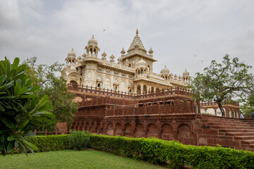 The Jaswant Thada palace in Jodhpur in Rajasthan, India. The blue city