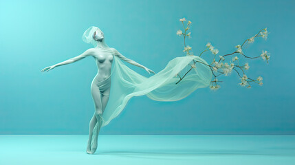  a woman in a white dress is holding a white flower.  generative ai
